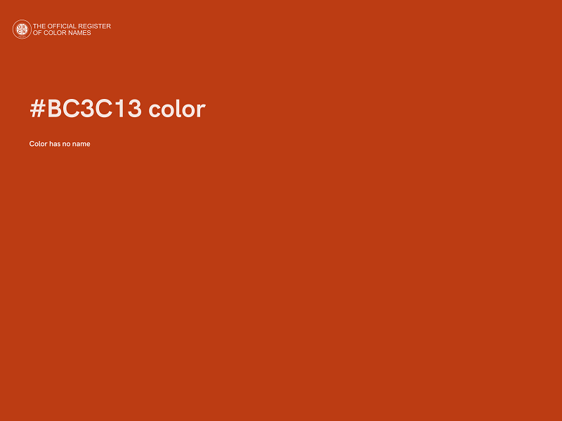 #BC3C13 color image