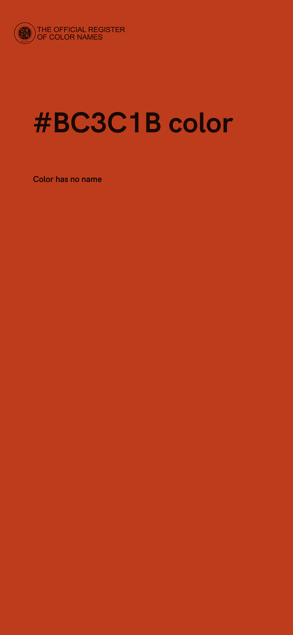 #BC3C1B color image
