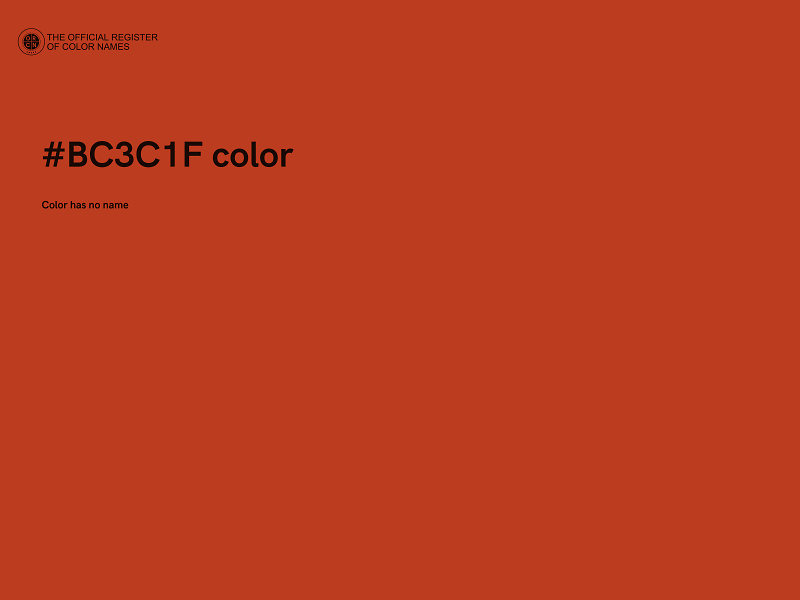 #BC3C1F color image