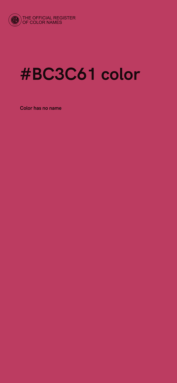 #BC3C61 color image
