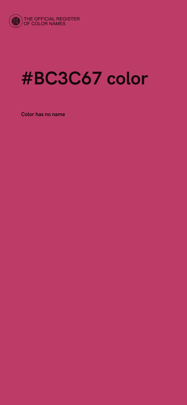 #BC3C67 color image