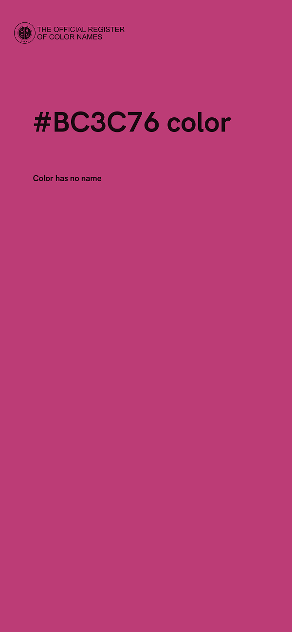 #BC3C76 color image