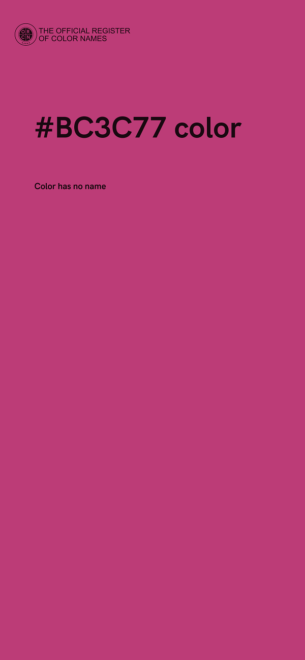 #BC3C77 color image