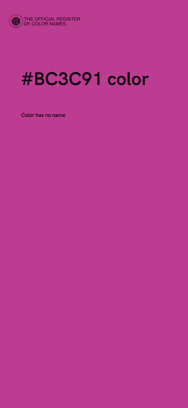 #BC3C91 color image