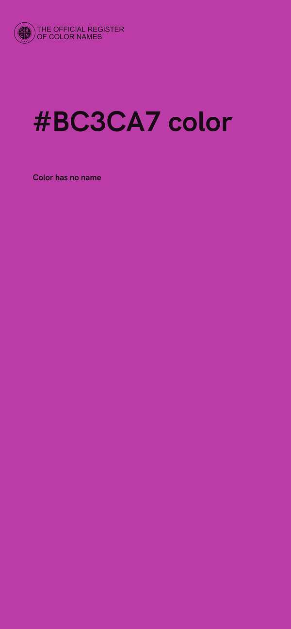 #BC3CA7 color image