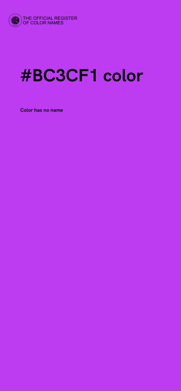 #BC3CF1 color image