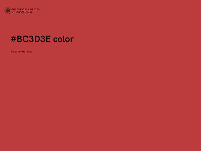 #BC3D3E color image