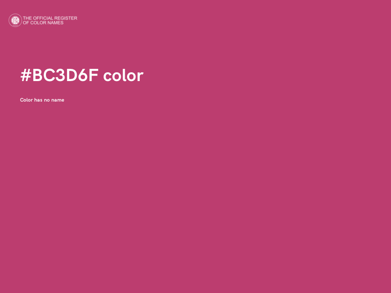 #BC3D6F color image