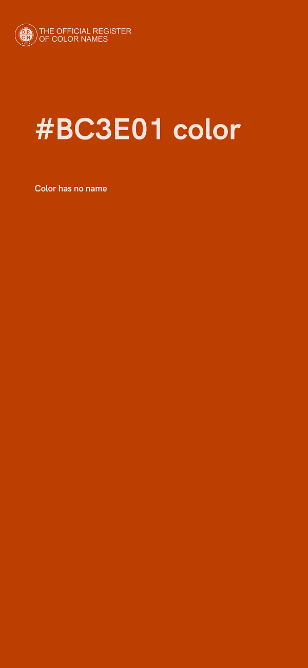 #BC3E01 color image