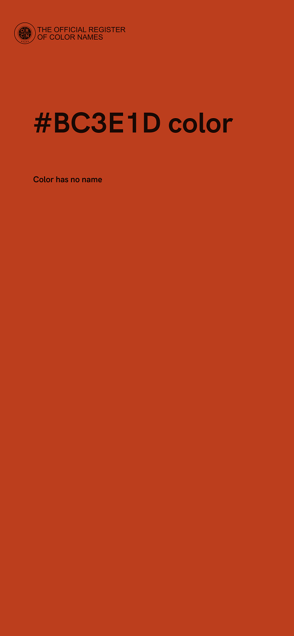 #BC3E1D color image