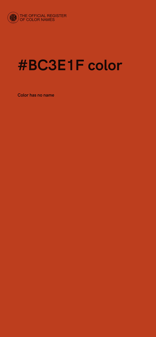 #BC3E1F color image