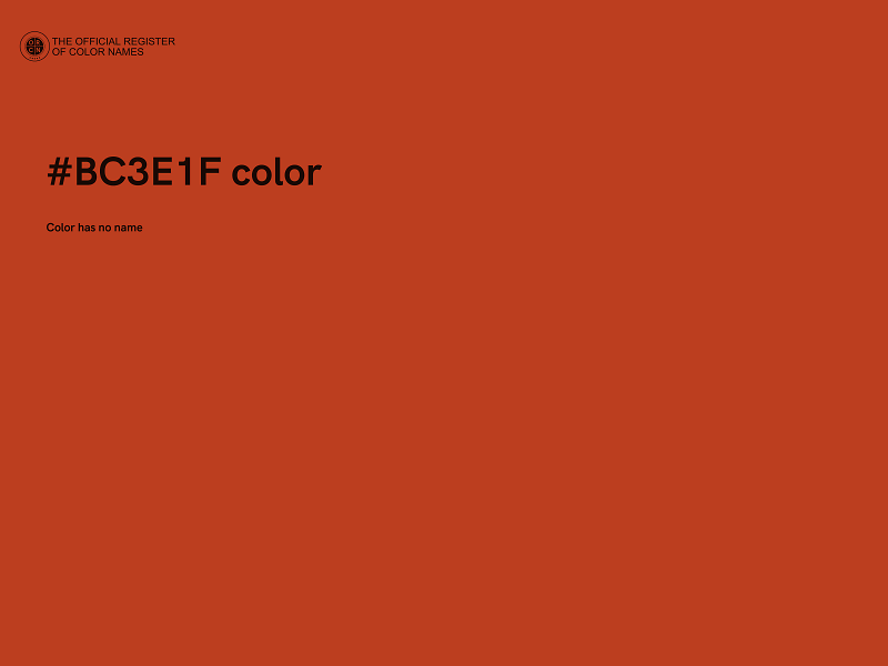 #BC3E1F color image