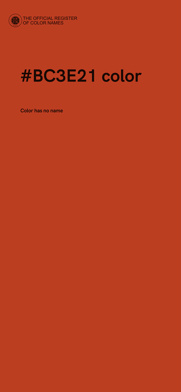 #BC3E21 color image