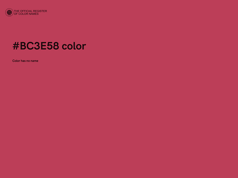 #BC3E58 color image
