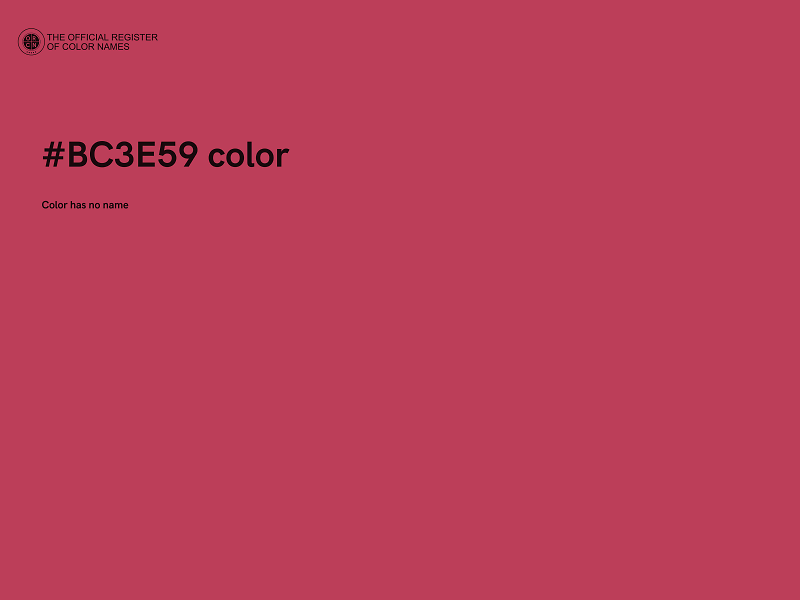 #BC3E59 color image