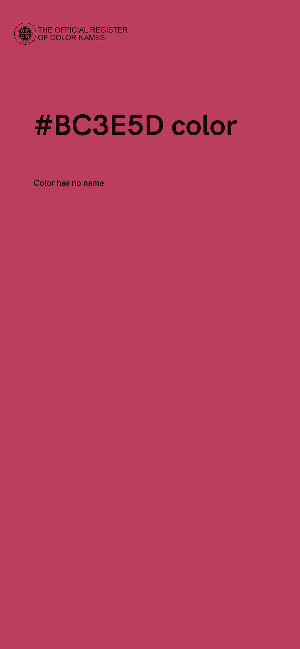 #BC3E5D color image