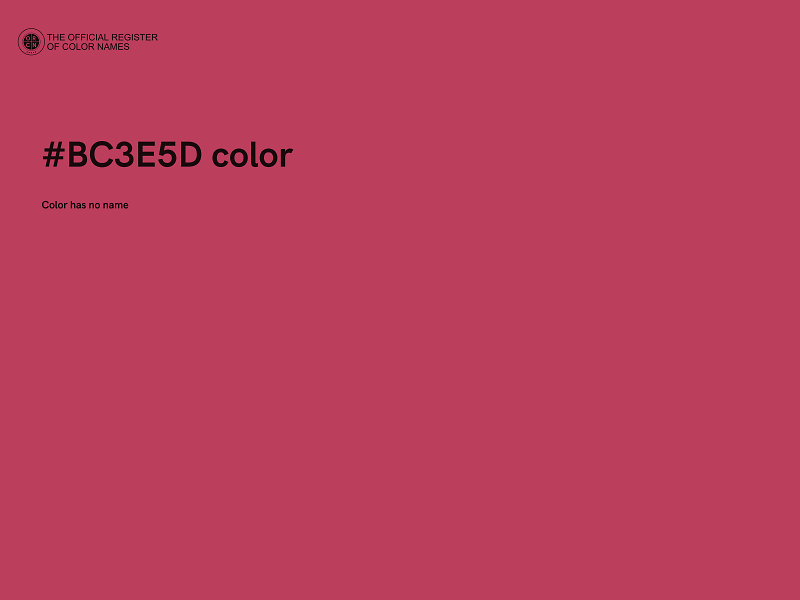 #BC3E5D color image