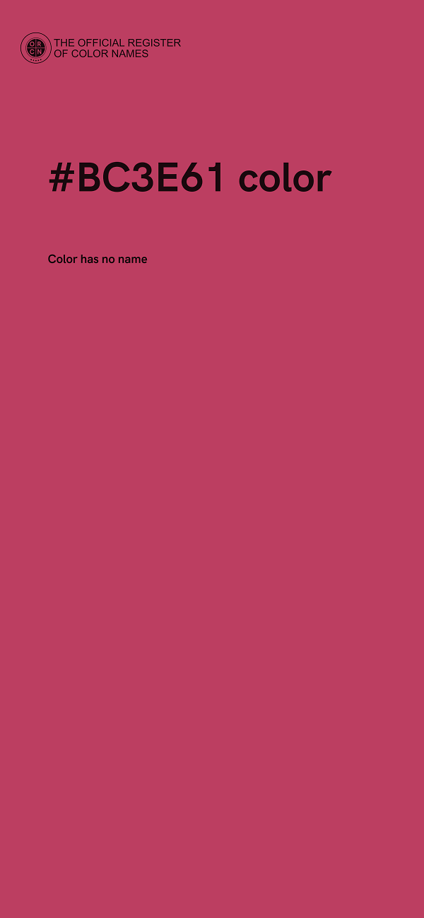 #BC3E61 color image