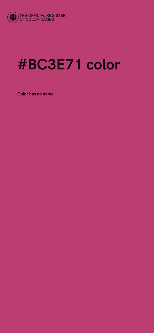 #BC3E71 color image