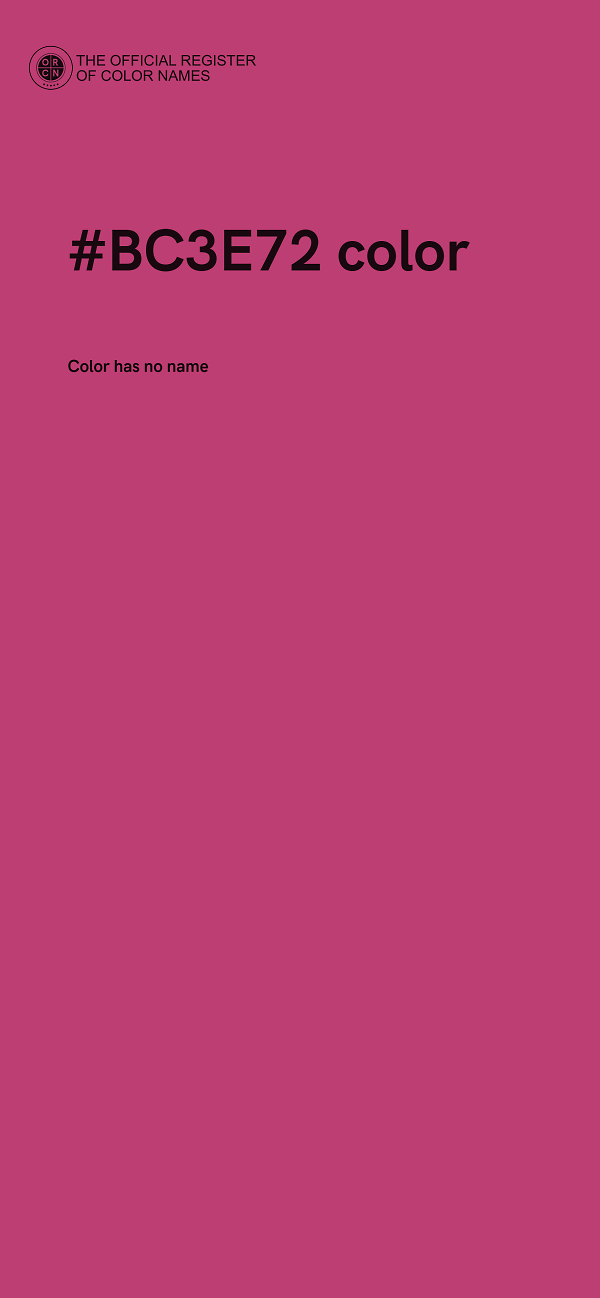 #BC3E72 color image