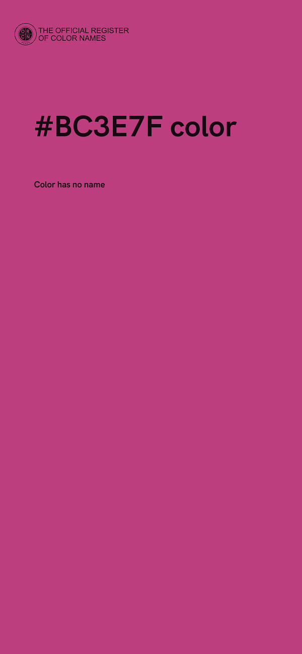 #BC3E7F color image