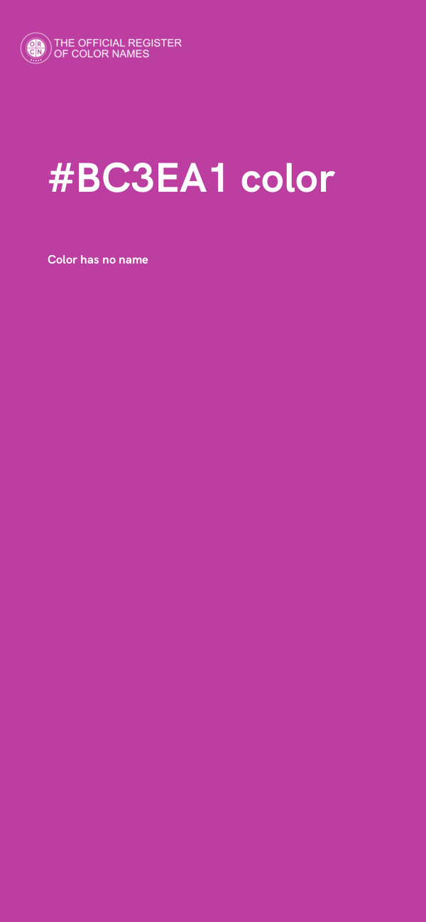 #BC3EA1 color image