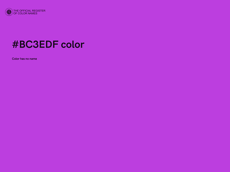 #BC3EDF color image