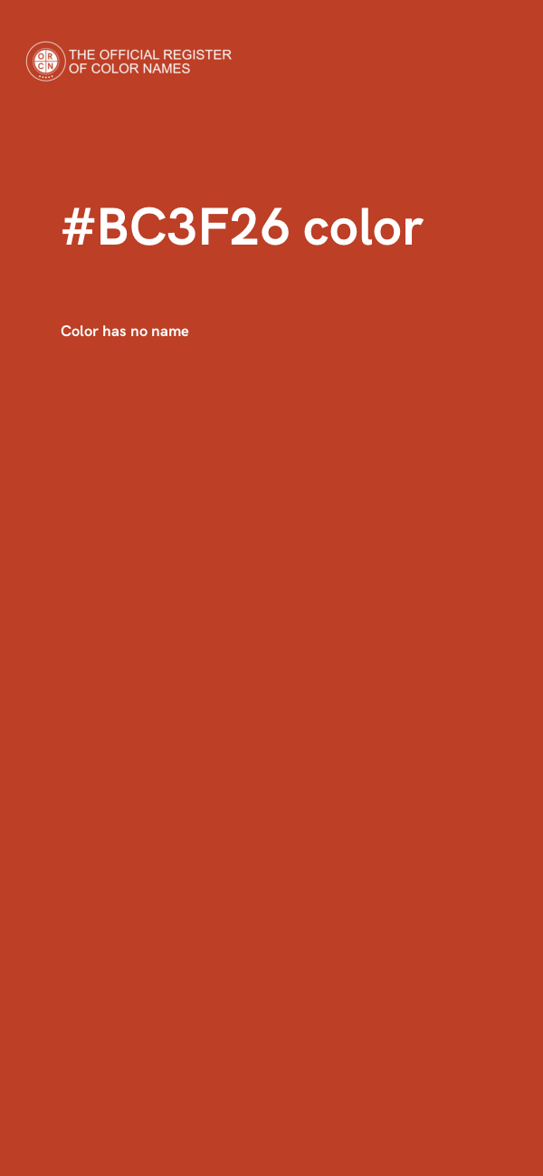 #BC3F26 color image