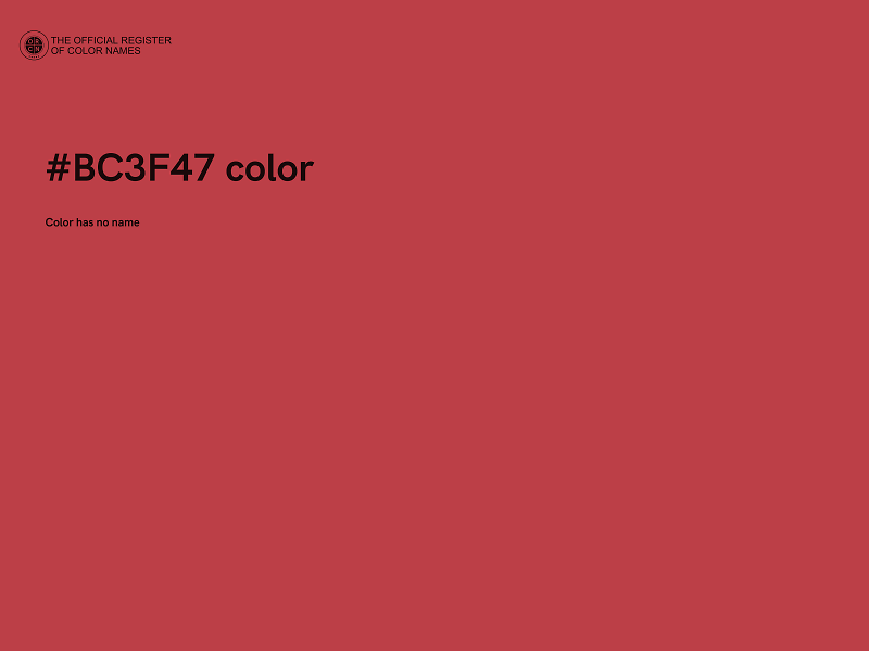 #BC3F47 color image