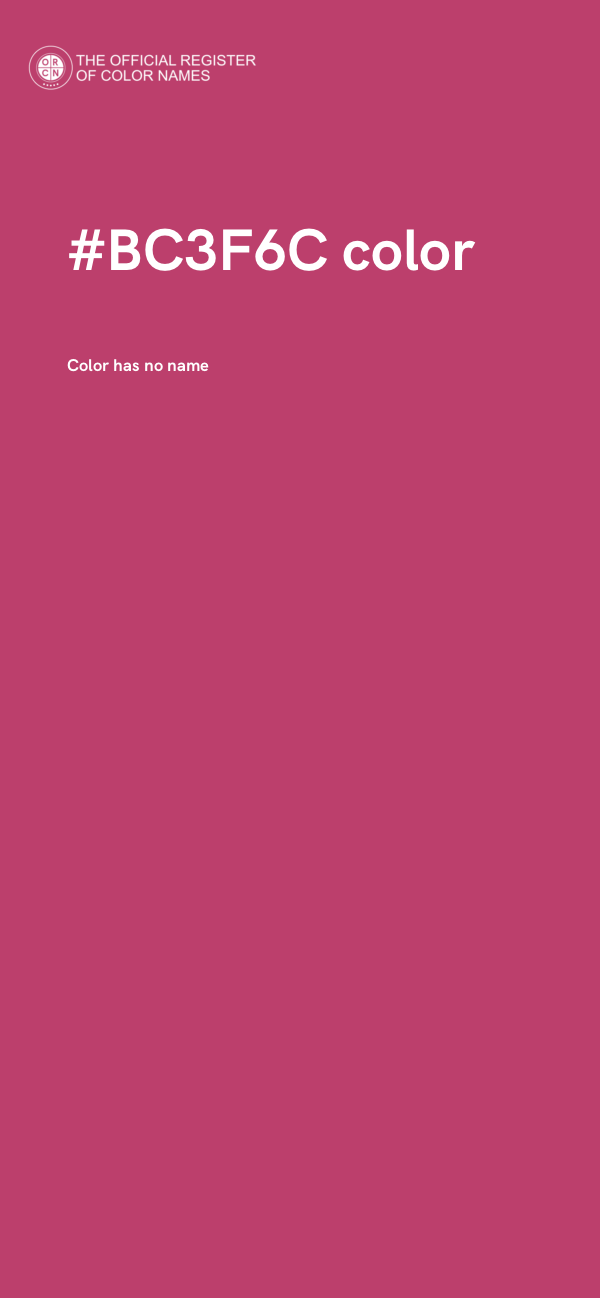 #BC3F6C color image