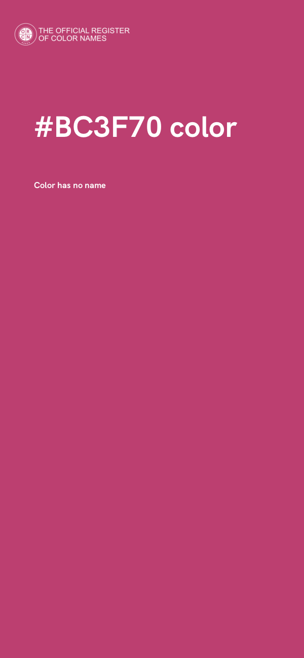 #BC3F70 color image
