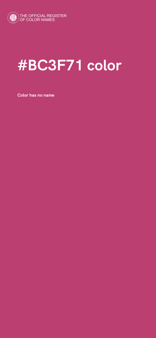 #BC3F71 color image