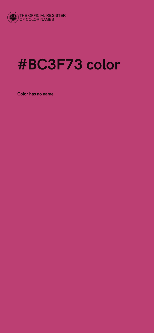 #BC3F73 color image