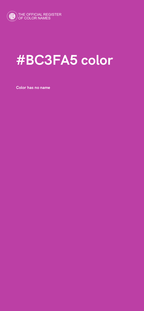#BC3FA5 color image