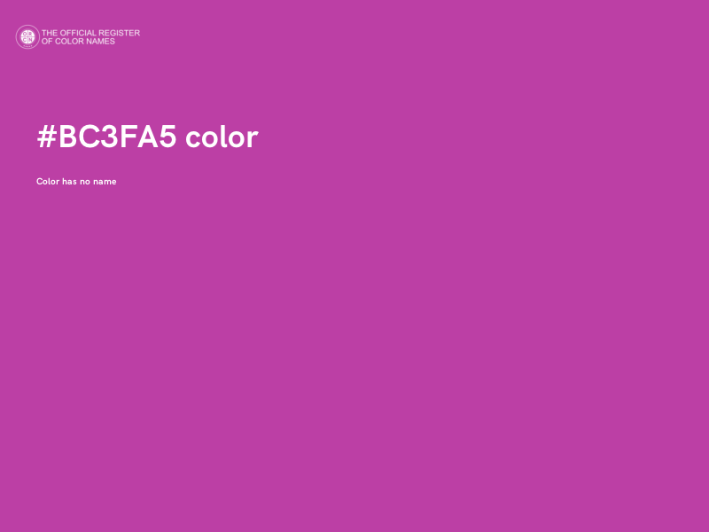 #BC3FA5 color image