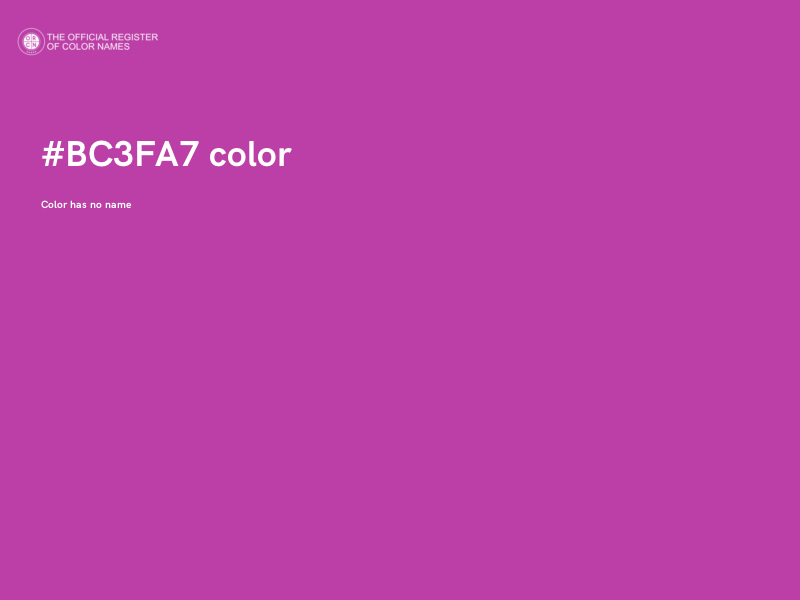 #BC3FA7 color image
