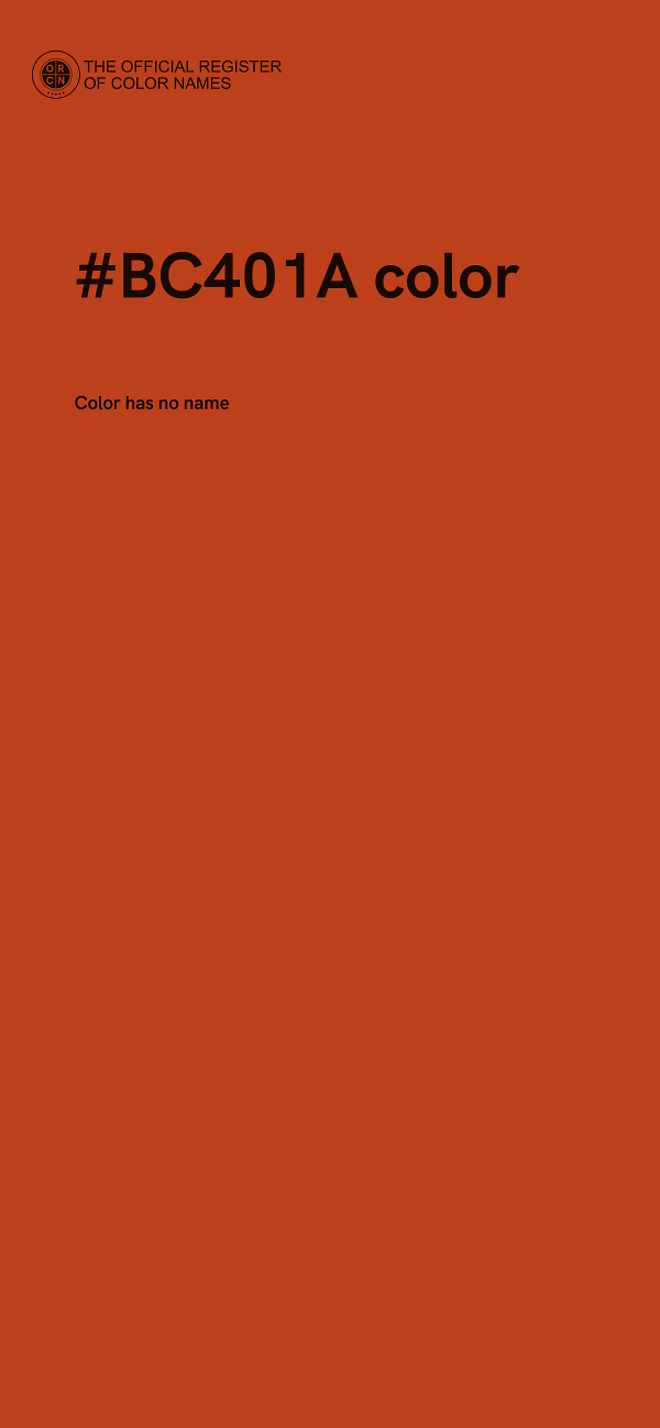 #BC401A color image
