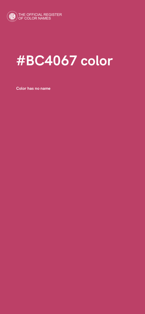 #BC4067 color image