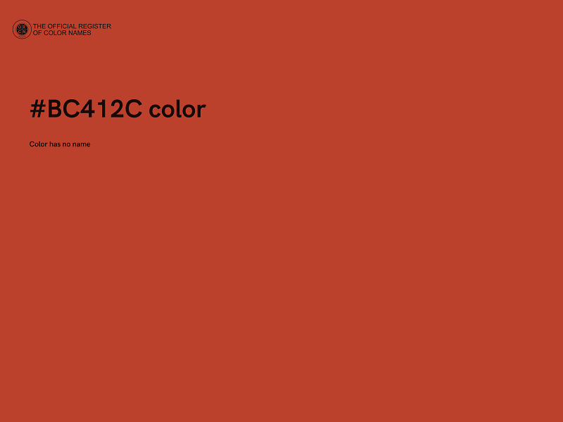 #BC412C color image