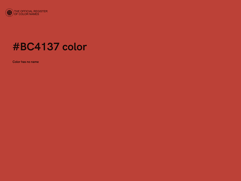 #BC4137 color image