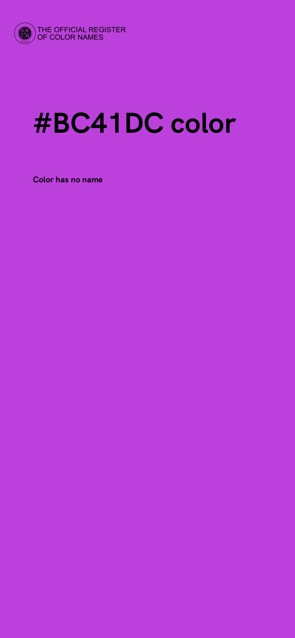 #BC41DC color image