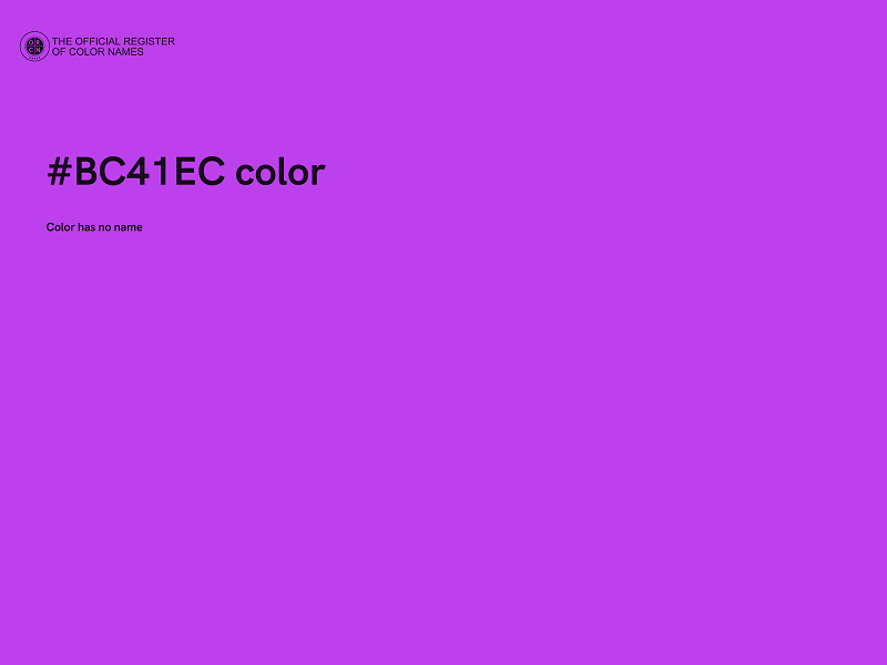 #BC41EC color image