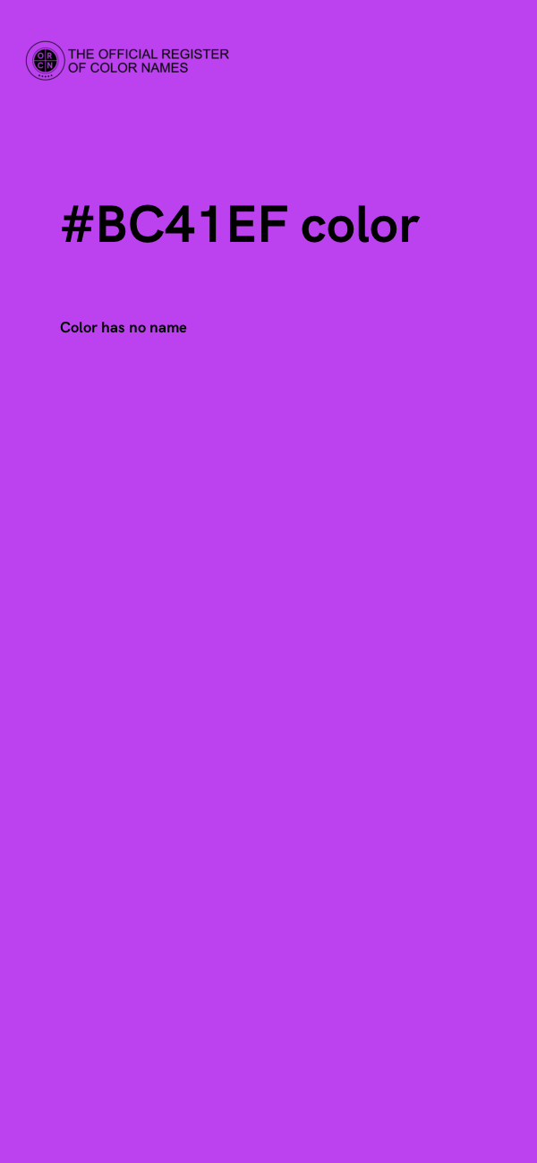 #BC41EF color image
