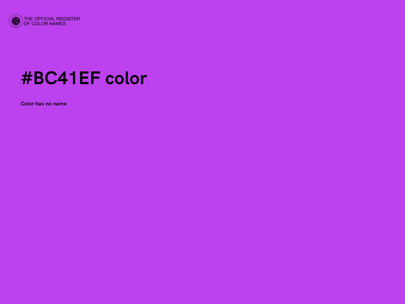 #BC41EF color image