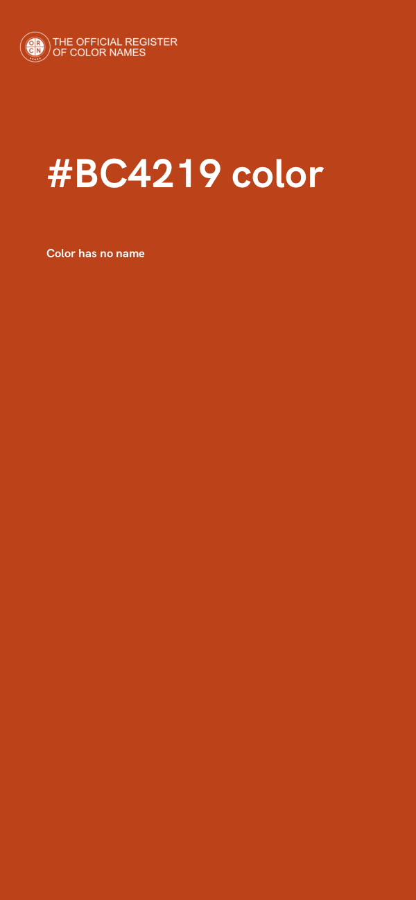 #BC4219 color image