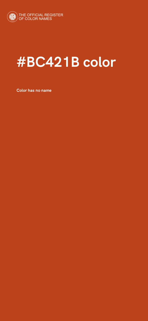#BC421B color image