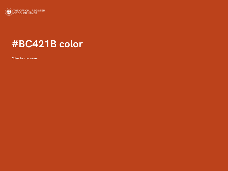 #BC421B color image