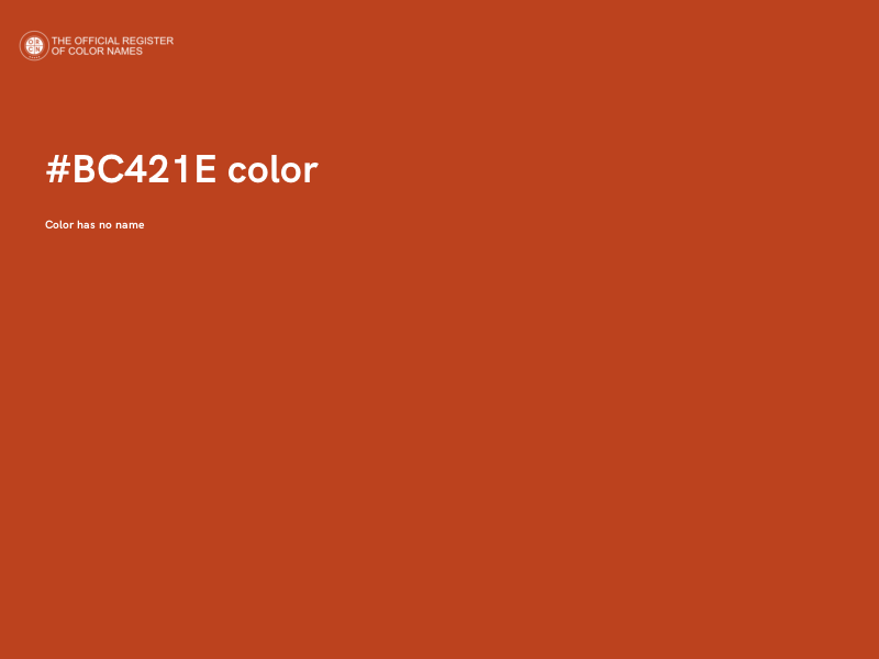 #BC421E color image