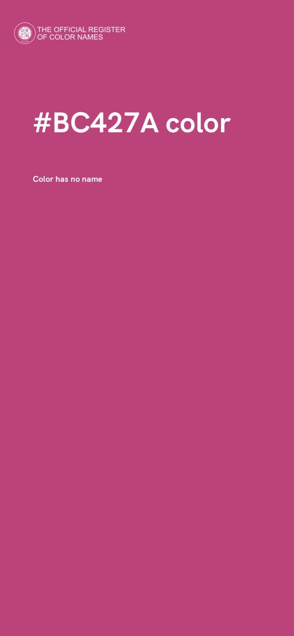 #BC427A color image
