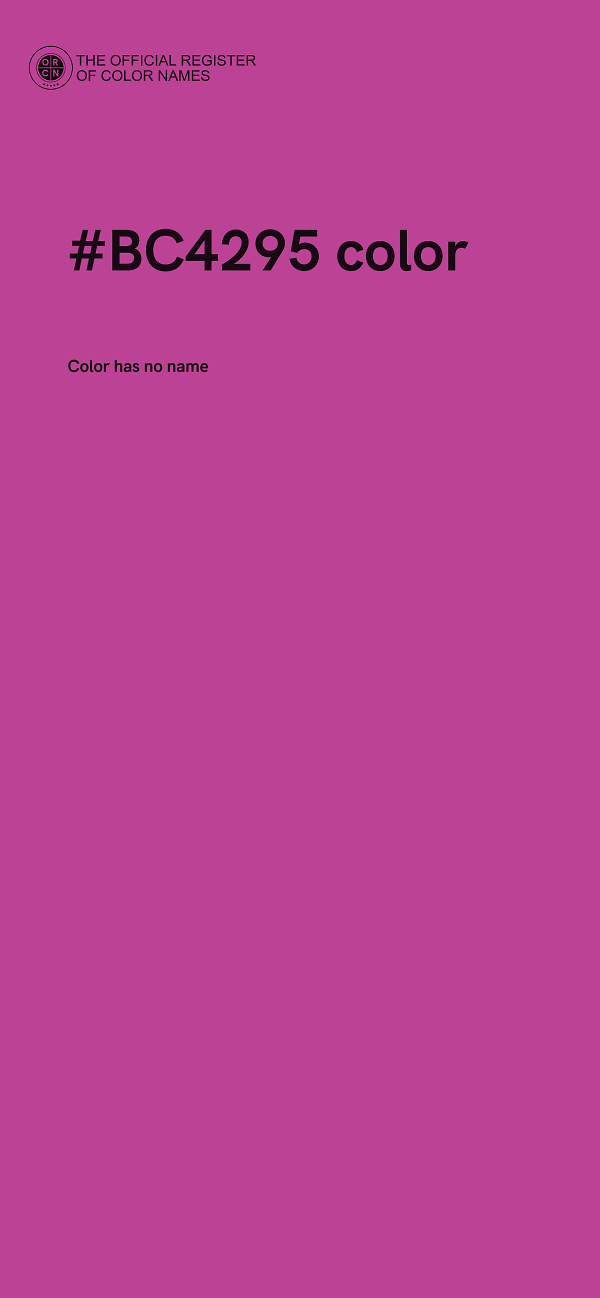 #BC4295 color image